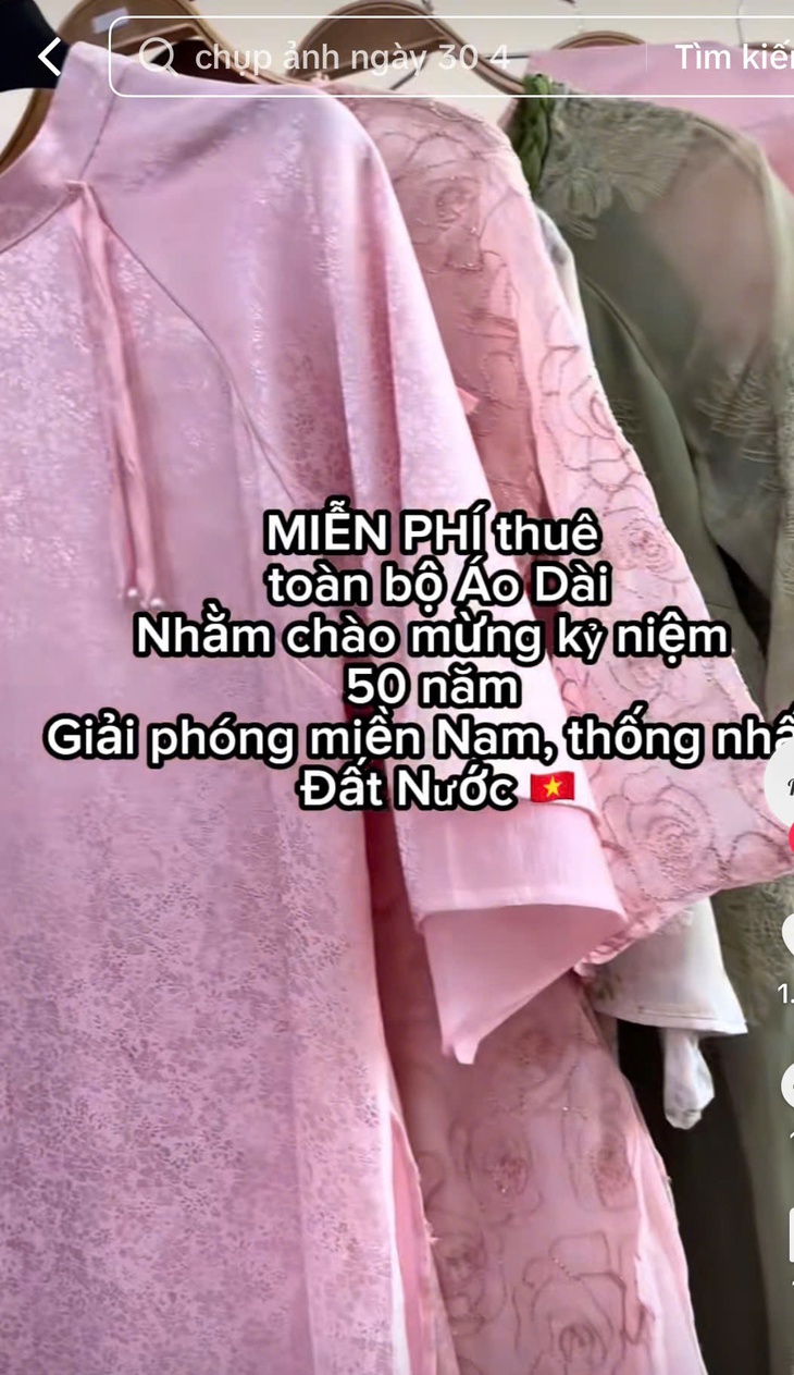 'Trend' cho thuê áo dài miễn phí dịp nghỉ lễ 30/4: Khi sẻ chia là hành động yêu nước- Ảnh 3.