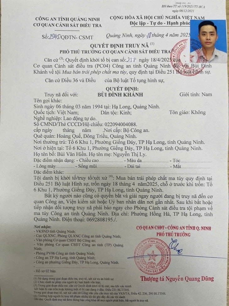Vụ Thượng úy công an hy sinh: Truy nã một đối tượng bỏ trốn- Ảnh 1.