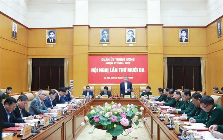 Tổng Bí thư Tô Lâm chủ trì Hội nghị Quân ủy Trung ương lần thứ mười ba- Ảnh 1.