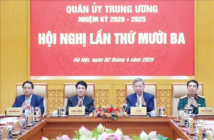 Tổng Bí thư Tô Lâm chủ trì Hội nghị Quân ủy Trung ương lần thứ mười ba- Ảnh 3.