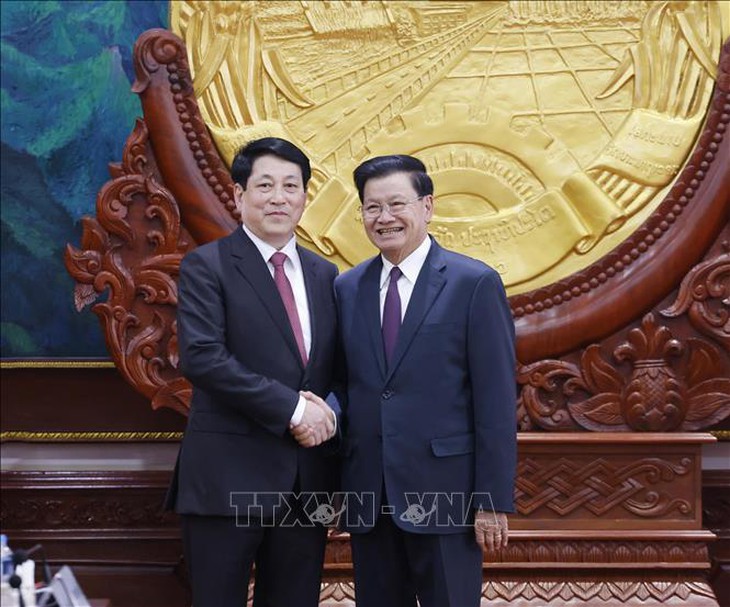 Chủ tịch nước Lương Cường hội đàm với Tổng Bí thư, Chủ tịch nước Lào Thongloun Sisoulith- Ảnh 1. Chủ tịch nước Lương Cường hội đàm với Tổng Bí thư, Chủ tịch nước Lào Thongloun Sisoulith- Ảnh 1.