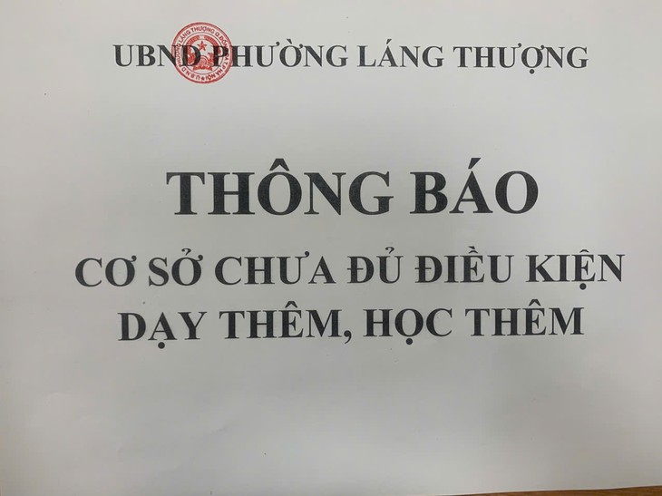 Đình chỉ hoạt động trung tâm dạy thêm 600 học sinh ở Hà Nội- Ảnh 2.