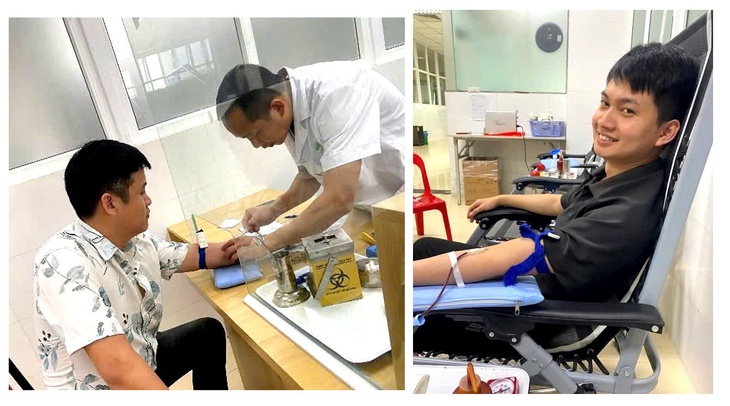 Hai chiến sĩ công an Thanh Hóa kịp thời hiến máu cứu người- Ảnh 1.