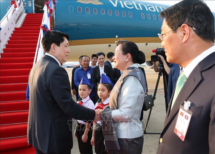 Chủ tịch nước Lương Cường kết thúc tốt đẹp chuyến thăm cấp Nhà nước tới Lào- Ảnh 2. Chủ tịch nước Lương Cường kết thúc tốt đẹp chuyến thăm cấp Nhà nước tới Lào- Ảnh 2.