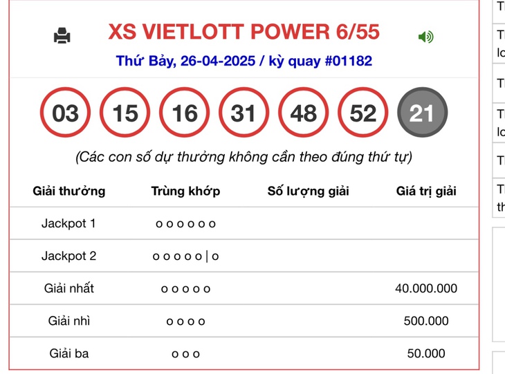 Kết quả xổ số Vietlott hôm nay 15/5/2025 - Vietlott 15/5 - Xổ số Power 6/55 ngày 15/5- Ảnh 9.