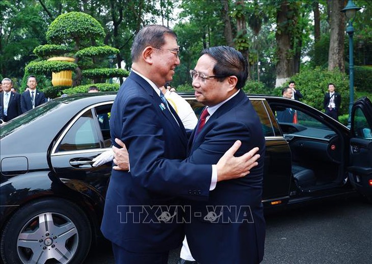 Thủ tướng Phạm Minh Chính chủ trì Lễ đón Thủ tướng Nhật Bản và Phu nhân thăm chính thức Việt Nam- Ảnh 4.