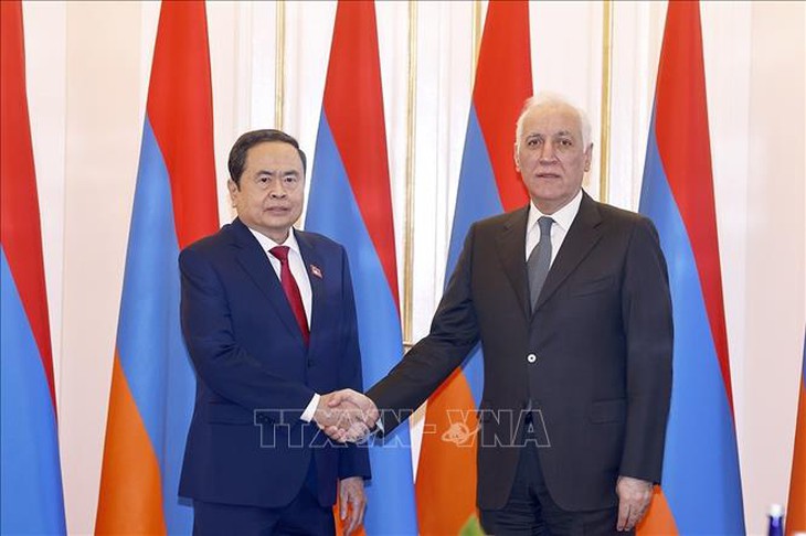 Chủ tịch Quốc hội Trần Thanh Mẫn hội kiến Tổng thống Armenia- Ảnh 1.
