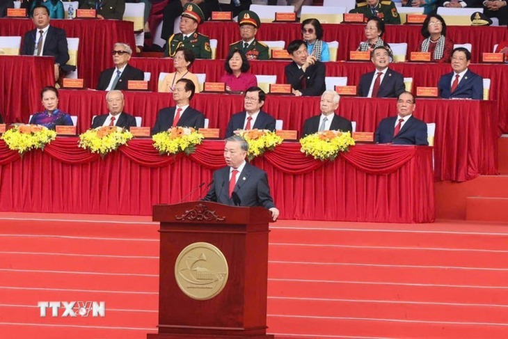 Diễn văn của Tổng Bí thư Tô Lâm tại Lễ Kỷ niệm 50 năm Ngày Giải phóng miền Nam, thống nhất đất nước- Ảnh 1. Diễn văn của Tổng Bí thư Tô Lâm tại Lễ Kỷ niệm 50 năm Ngày Giải phóng miền Nam, thống nhất đất nước- Ảnh 1.