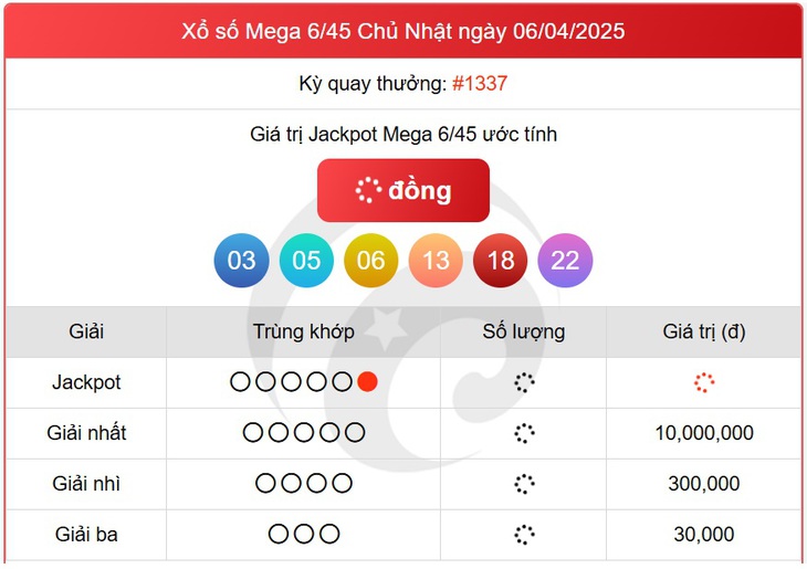 Vietlott 11/4 - Kết quả xổ số Vietlott hôm nay 11/4/2025 - Xổ số Mega 6/45 ngày 11/4- Ảnh 3.