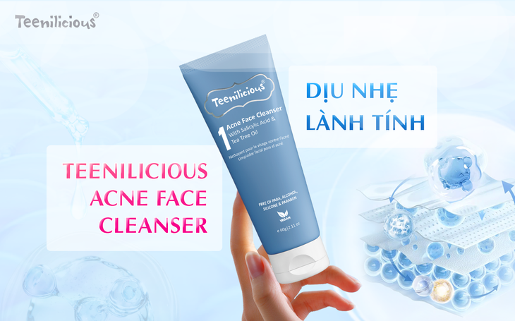 Sữa rửa mặt Teenilicious Acne Face Cleanser - Sản phẩm nghiên cứu chuyên sâu cho tuổi dậy thì- Ảnh 2. Sữa rửa mặt Teenilicious Acne Face Cleanser - Sản phẩm nghiên cứu chuyên sâu cho tuổi dậy thì- Ảnh 2.