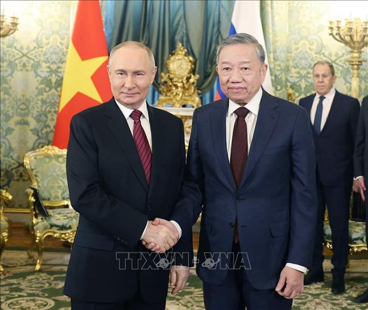 Tổng Bí thư Tô Lâm hội đàm hẹp với Tổng thống Nga Vladimir Putin- Ảnh 2.