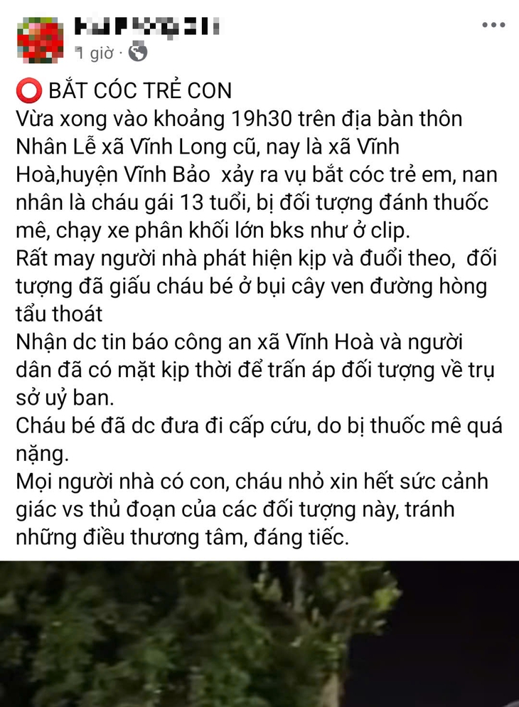 Sự thật bất ngờ về thông tin bé gái 13 tuổi nghi bị đánh thuốc mê, bắt cóc trong đêm- Ảnh 1.