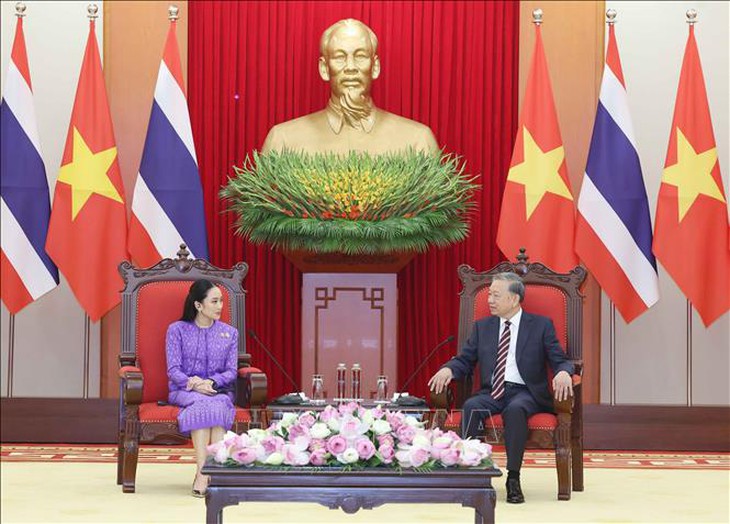 Tổng Bí thư Tô Lâm tiếp Thủ tướng Thái Lan Paetongtarn Shinawatra- Ảnh 4.