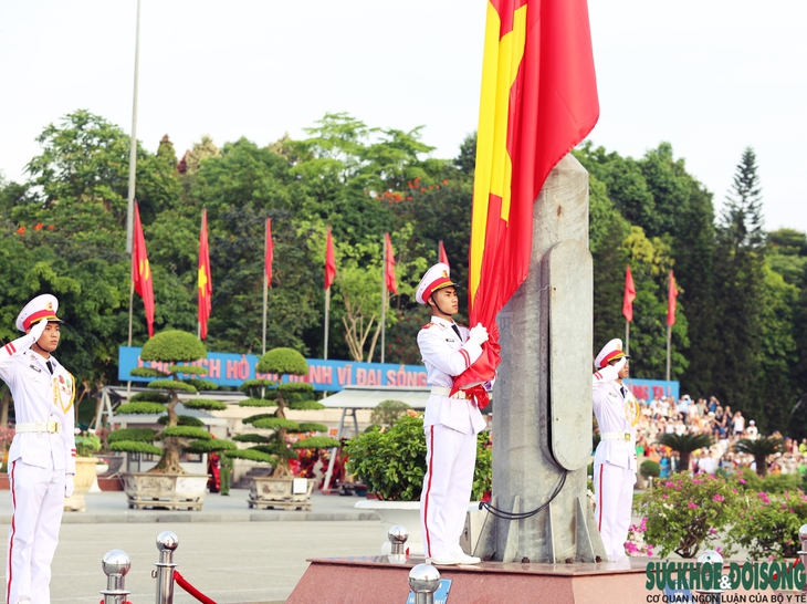 Đại kỳ tung bay trên quảng trường Hồ Chí Minh- Ảnh 3.