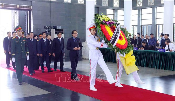 Đoàn các địa phương vào viếng nguyên Chủ tịch nước Trần Đức Lương- Ảnh 1.