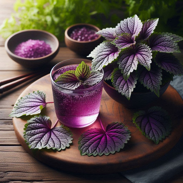 nước lá tía tô