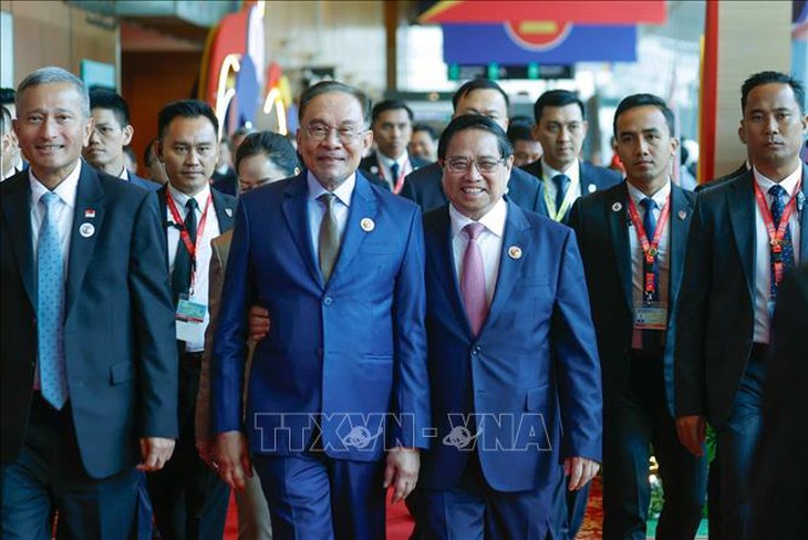 Thủ tướng Phạm Minh Chính phát biểu tại phiên Đối thoại với đại diện Hội đồng Tư vấn kinh doanh ASEAN- Ảnh 1.