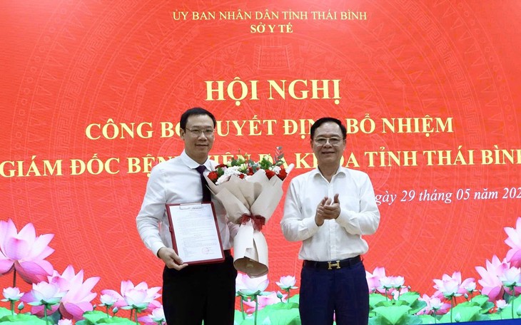 Bệnh viện Đa khoa tỉnh Thái Bình có tân giám đốc