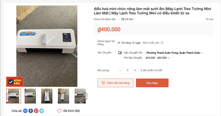 Điều hòa mini, quạt điều hòa xách tay bán tràn lan: Chất lượng thật hay 'phí tiền'?- Ảnh 1.