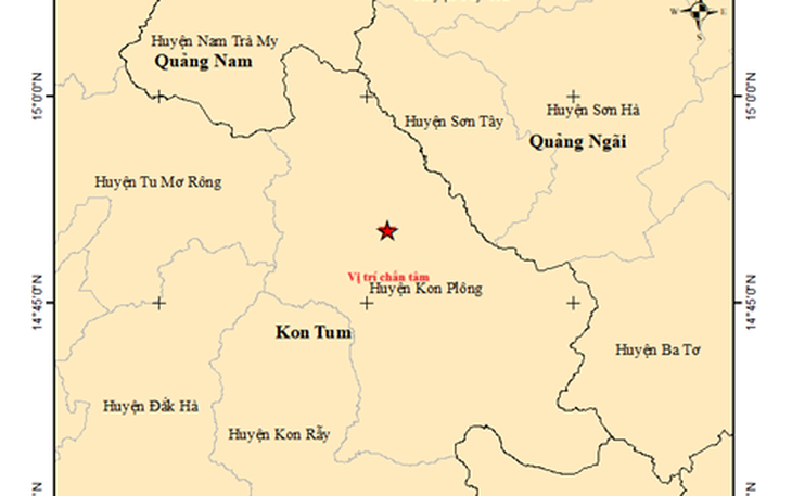 Kon Tum động đất liên tiếp, mỗi ngày 5-6 trận