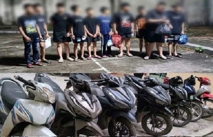 Bắt 11 đối tượng mang hung khí gây rối, tấn công người đi đường- Ảnh 1.