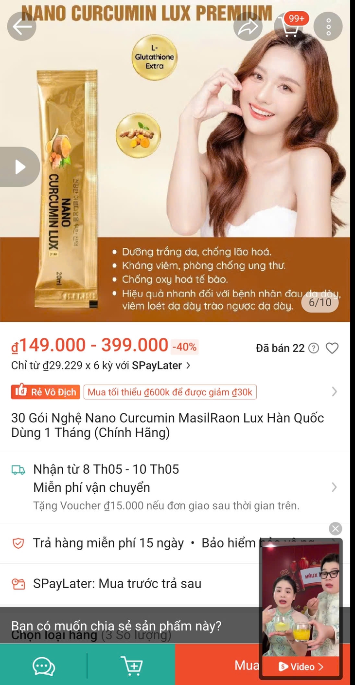 Quảng cáo nano curcumin lux thổi phồng công dụng như 'thần dược' phòng ung thư?- Ảnh 3.