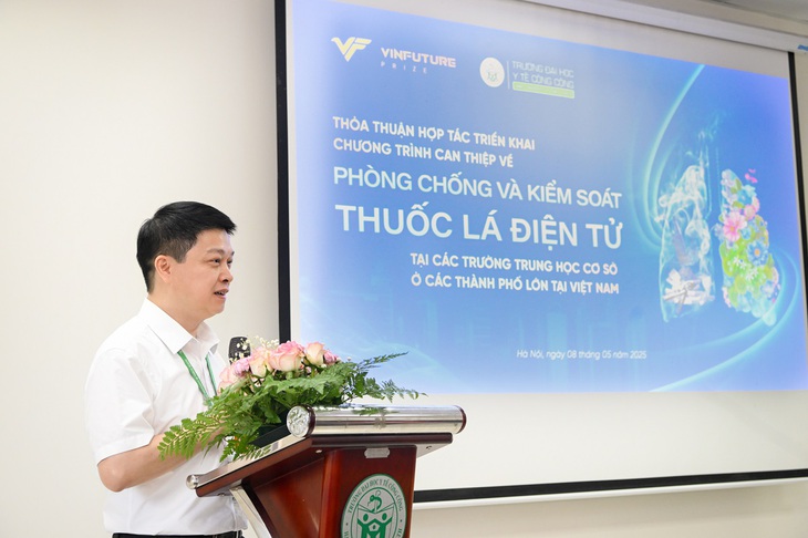 Trường đại học y tế công cộng và quỹ Vinfuture hợp tác phòng chống - kiểm soát thuốc lá điện tử học đường- Ảnh 2. Trường đại học y tế công cộng và quỹ Vinfuture hợp tác phòng chống - kiểm soát thuốc lá điện tử học đường- Ảnh 2.