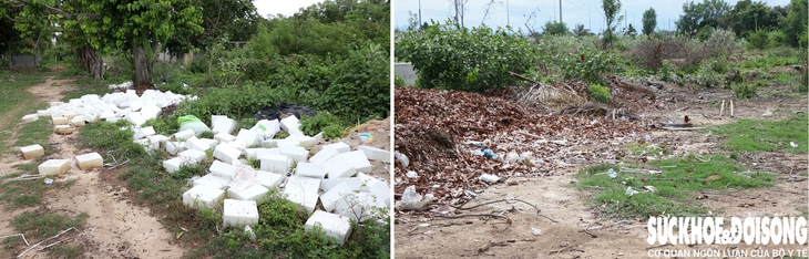 Thu gom hàng trăm viên nén màu trắng nghi là phôi xà phòng bị vứt bỏ trái phép- Ảnh 4. Thu gom hàng trăm viên nén màu trắng nghi là phôi xà phòng bị vứt bỏ trái phép- Ảnh 4.