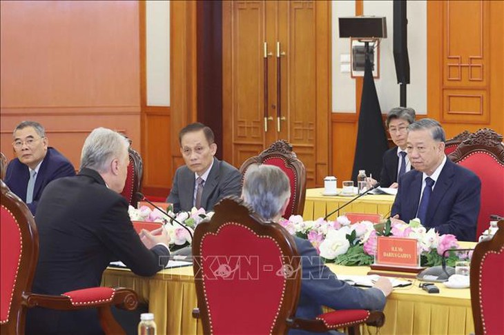 Tổng Bí thư Tô Lâm hội kiến Tổng thống Cộng hòa Litva Gitanas Nauseda- Ảnh 7. Tổng Bí thư Tô Lâm hội kiến Tổng thống Cộng hòa Litva Gitanas Nauseda- Ảnh 7.