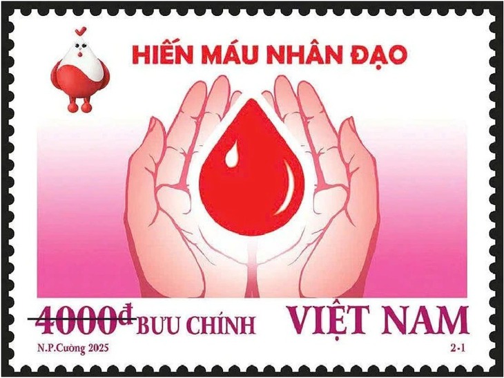 Lần đầu tiên phát hành bộ tem về chủ đề hiến máu nhân đạo- Ảnh 1. Lần đầu tiên phát hành bộ tem về chủ đề hiến máu nhân đạo- Ảnh 1.