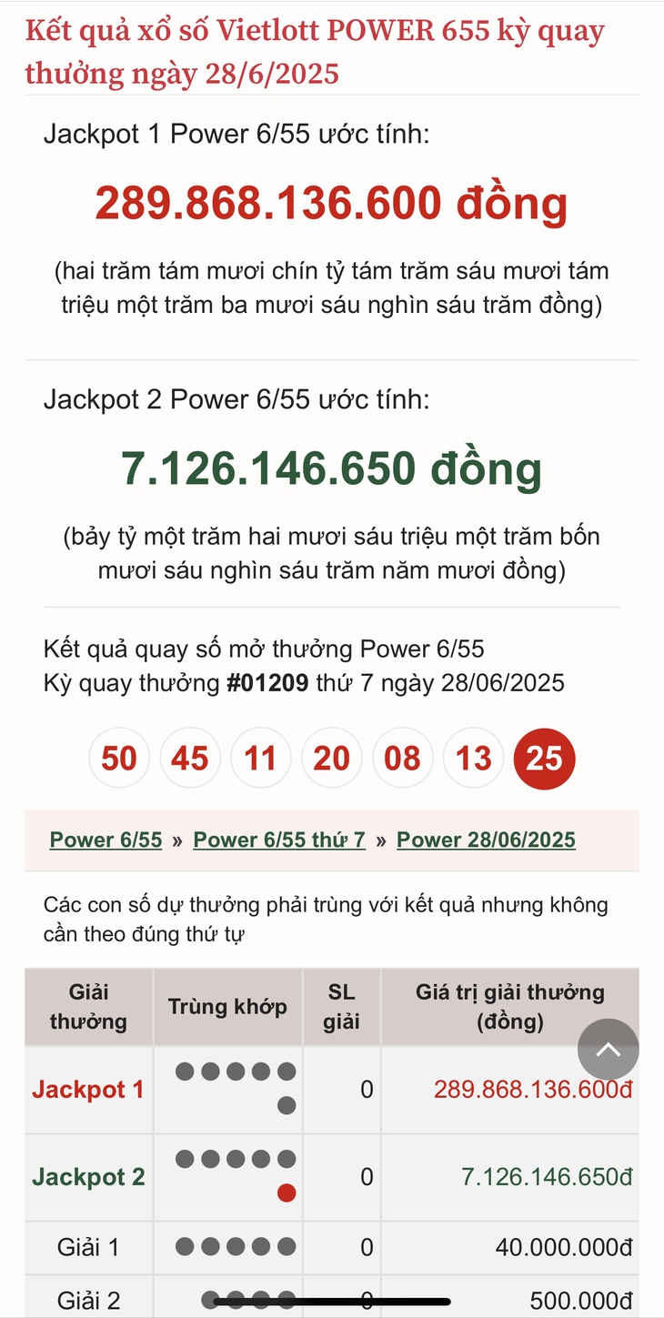 Kết quả xổ số Vietlott hôm nay 30/6/2025 - Vietlott 30/6 - Xổ số Power 6/55 và Mega 6/45 ngày 30/6- Ảnh 1. Kết quả xổ số Vietlott hôm nay 30/6/2025 - Vietlott 30/6 - Xổ số Power 6/55 và Mega 6/45 ngày 30/6- Ảnh 1.