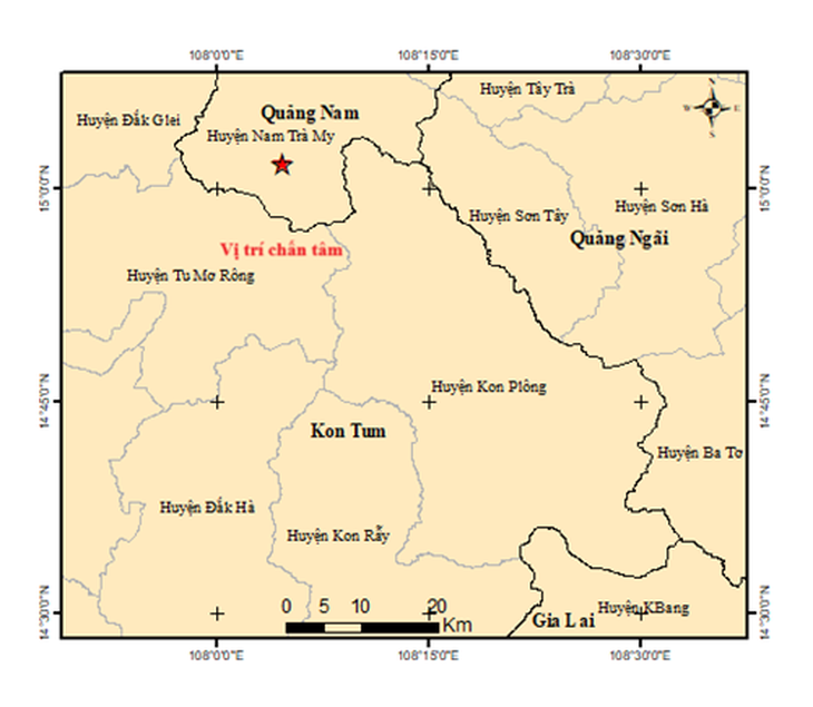 Trong 3 ngày Quảng Nam và Kon Tum hứng liên tiếp 10 trận động đất- Ảnh 2.