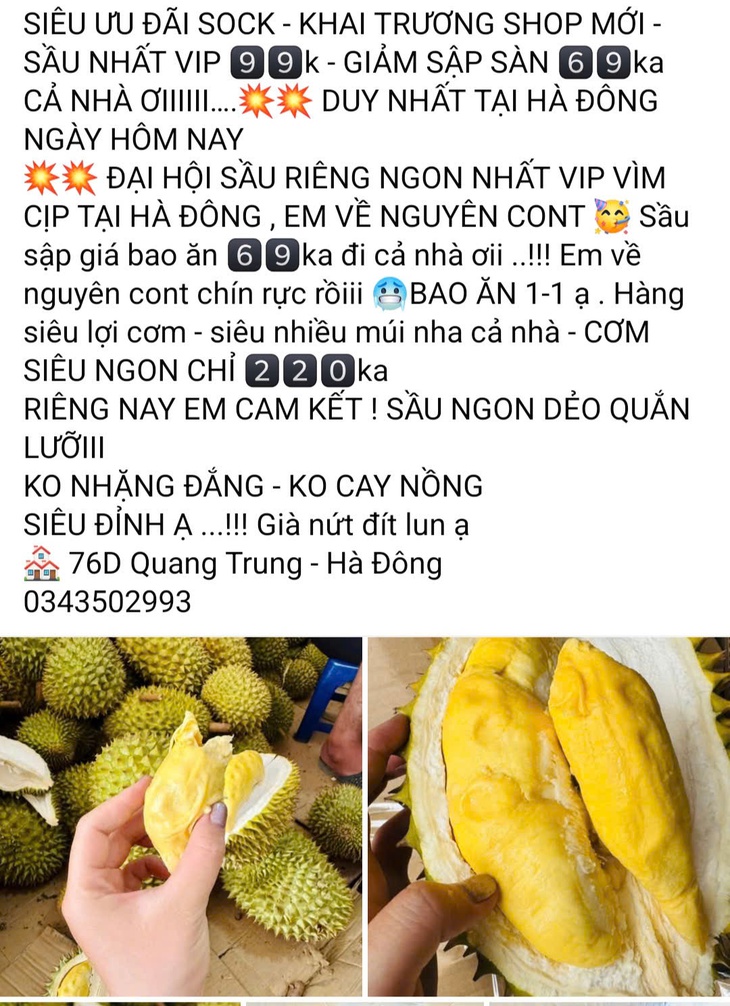 Sầu riêng giá rẻ chỉ vài chục nghìn đồng/kg liệu có ngon như quảng cáo?- Ảnh 1.