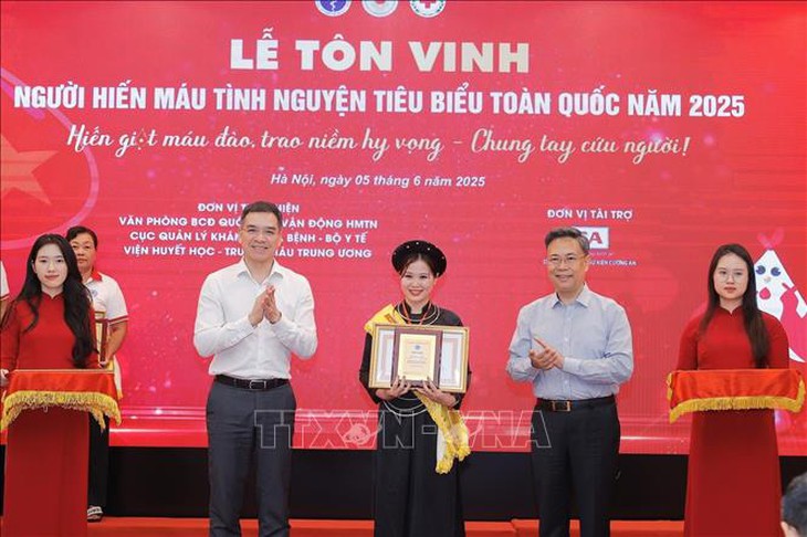 Lễ tôn vinh người hiến máu tình nguyện tiêu biểu toàn quốc năm 2025- Ảnh 4.