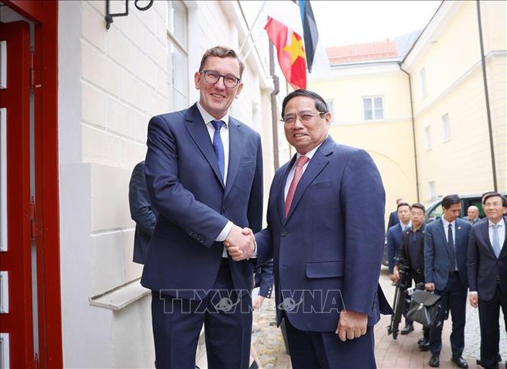 Thủ tướng Phạm Minh Chính hội đàm với Thủ tướng Estonia Kristen Michal- Ảnh 1. Thủ tướng Phạm Minh Chính hội đàm với Thủ tướng Estonia Kristen Michal- Ảnh 1.