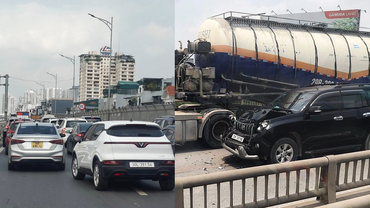 Liên tiếp xảy ra tai nạn giao thông liên hoàn trên vành đai 2 và 3- Ảnh 2.