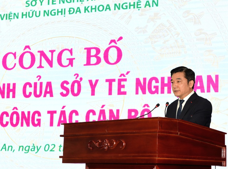 TS.BS Quế Anh Trâm - Phó Giám đốc Bệnh viện HNĐK Nghệ An phát biểu nhận nhiệm vụ.
