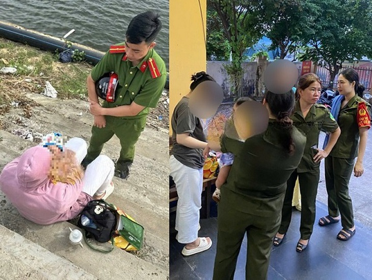 Ngăn chặn kịp thời người phụ nữ có ý định ôm  con tự tử tại khu vực bờ sông- Ảnh 1.