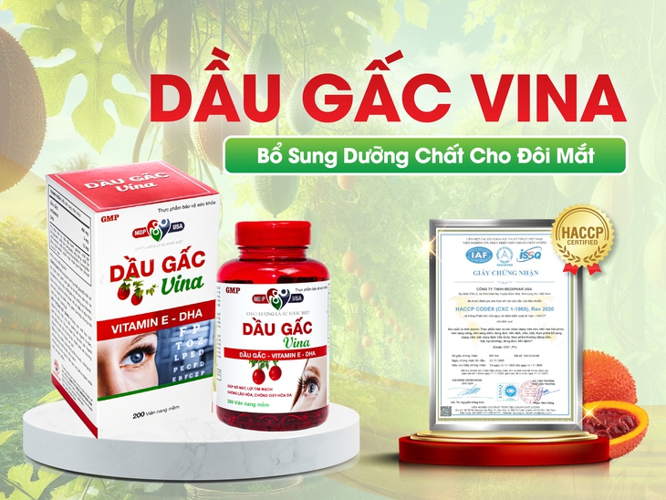 Dầu Gấc Vina – Hỗ trợ bổ sung dưỡng chất cho đôi mắt sáng khỏe- Ảnh 2.
