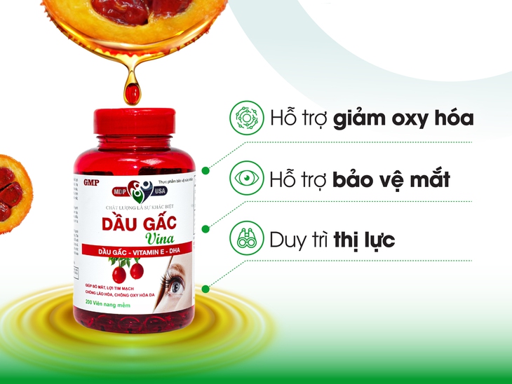Dầu Gấc Vina – Hỗ trợ bổ sung dưỡng chất cho đôi mắt sáng khỏe- Ảnh 3.