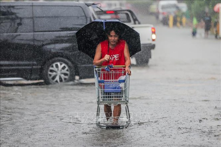 Philippines đóng cửa trường học, dừng hàng loạt chuyến bay khi bão Cỏ may áp sát- Ảnh 1. Philippines đóng cửa trường học, dừng hàng loạt chuyến bay khi bão Cỏ may áp sát- Ảnh 1.