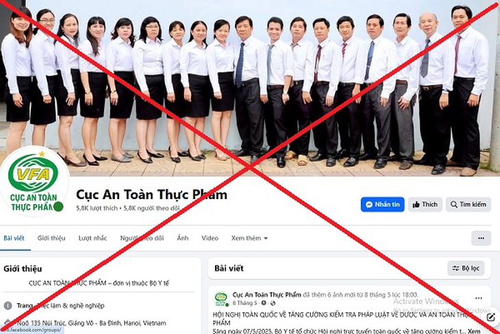 Cảnh báo về việc mạo danh Cục An toàn thực phẩm trên mạng xã hội Facebook- Ảnh 1.