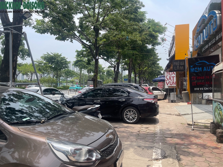 Hà Nội: Vỉa hè đường Võ Chí Công bị 'biến' thành gara, bãi đỗ xe- Ảnh 3.