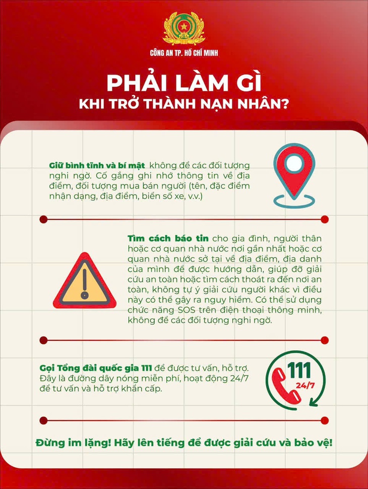 Công an TPHCM cảnh báo 5 chiêu trò mới của tội phạm mua bán người, ai cũng có thể là nạn nhân- Ảnh 1. Công an TPHCM cảnh báo 5 chiêu trò mới của tội phạm mua bán người, ai cũng có thể là nạn nhân- Ảnh 1.
