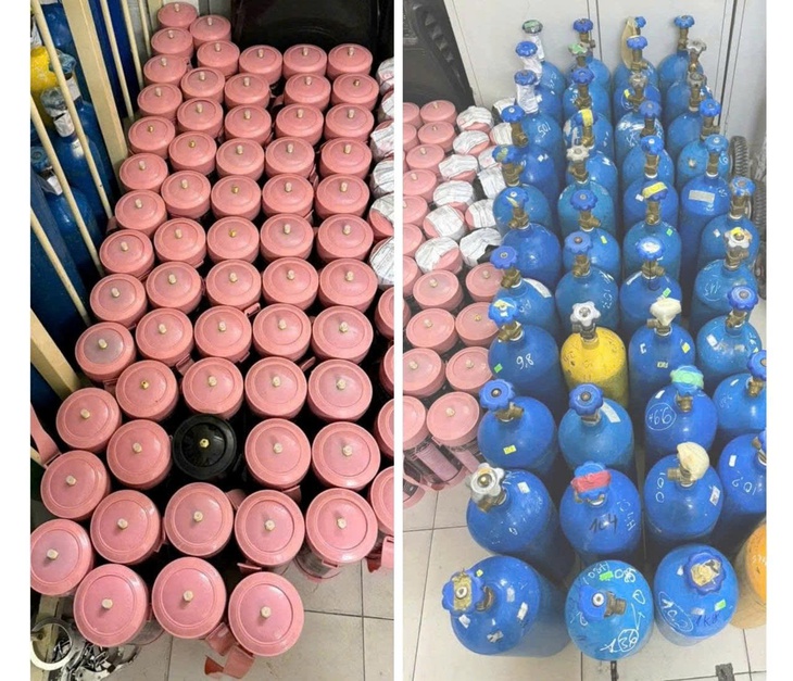 Triệt phá đường dây buôn bán khí cười tại phố Tây Bùi Viện, 8 đối tượng bị bắt giam- Ảnh 3. Triệt phá đường dây buôn bán khí cười tại phố Tây Bùi Viện, 8 đối tượng bị bắt giam- Ảnh 3.