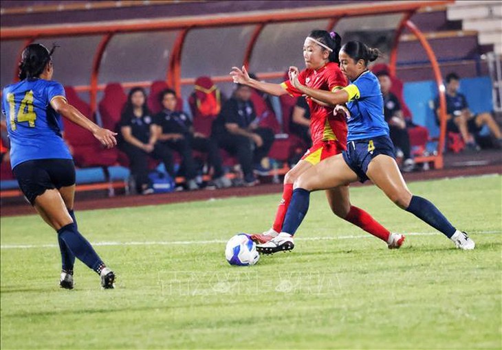 Thắng thuyết phục 4-0, đội tuyển nữ Việt Nam tiến vào vòng chung kết Asian Cup- Ảnh 4. Thắng thuyết phục 4-0, đội tuyển nữ Việt Nam tiến vào vòng chung kết Asian Cup- Ảnh 4.