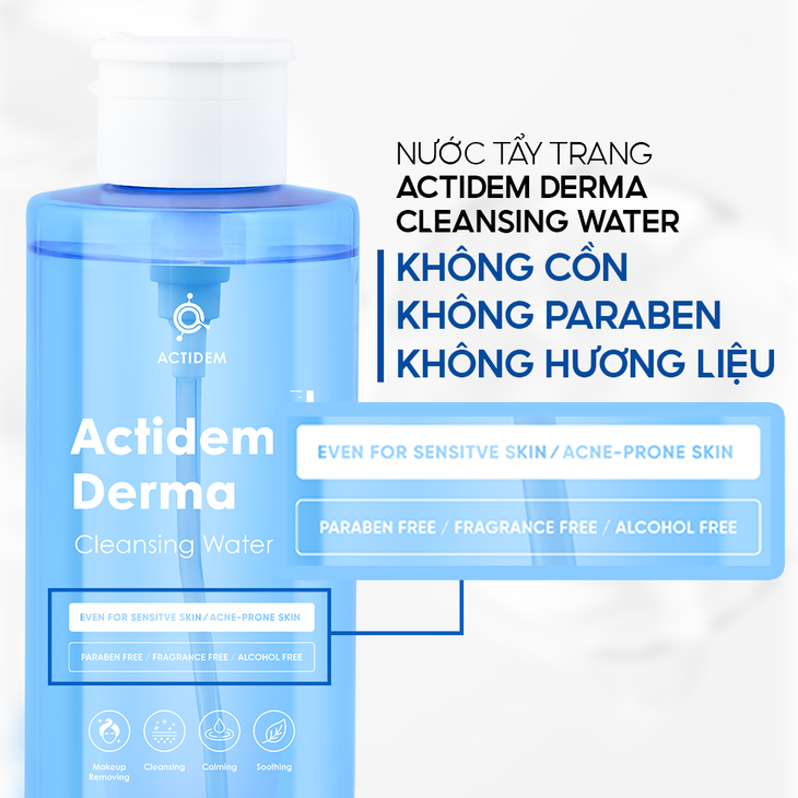 Nước tẩy trang không cay mắt dùng cho da mụn nhạy cảm- Ảnh 2.