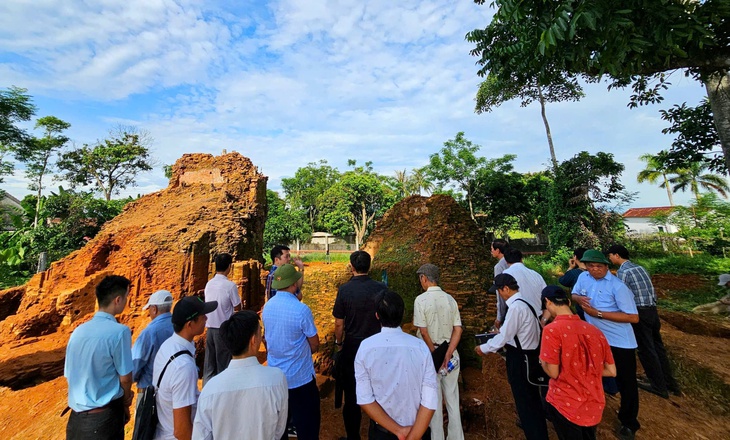 Lộ nhiều dấu tích quan trọng tại di tích Tháp đôi Liễu Cốc- Ảnh 1. Lộ nhiều dấu tích quan trọng tại di tích Tháp đôi Liễu Cốc- Ảnh 1.