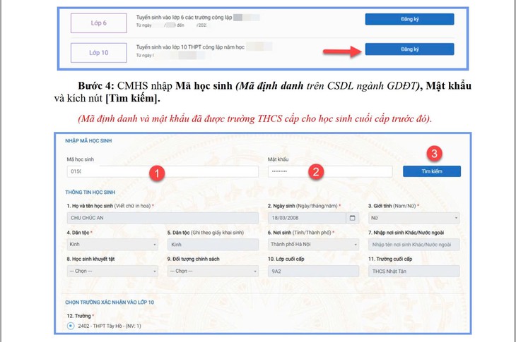Hôm nay, thí sinh lớp 10 bắt đầu xác nhận nhập học trực tuyến và trực tiếp- Ảnh 2.