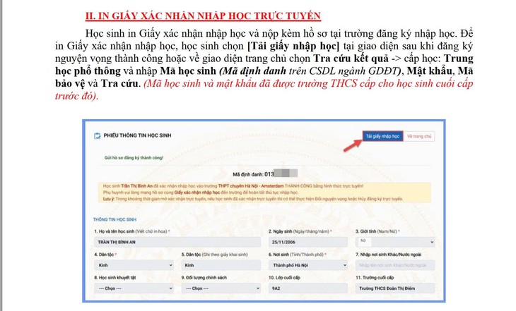 Hôm nay, thí sinh lớp 10 bắt đầu xác nhận nhập học trực tuyến và trực tiếp- Ảnh 6.